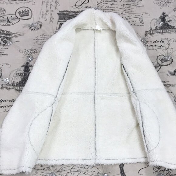 Caslon /Reversible Faux Shearling Olive Green Vest - Picture 4 of 11